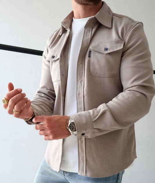 Overshirt homme poches poitrine pratiques style polyvalent