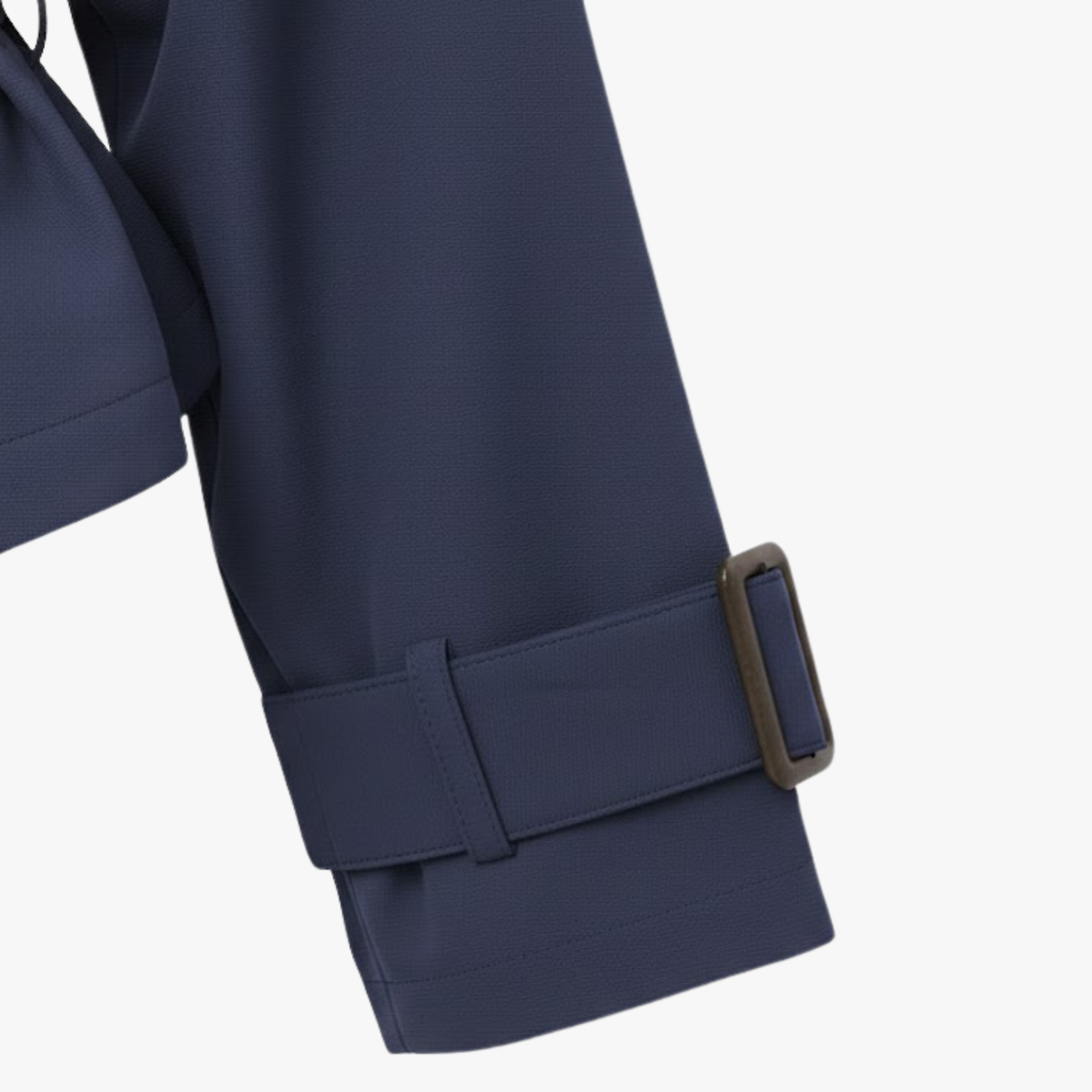Trench court femme coupe-vent lacets revers structurés